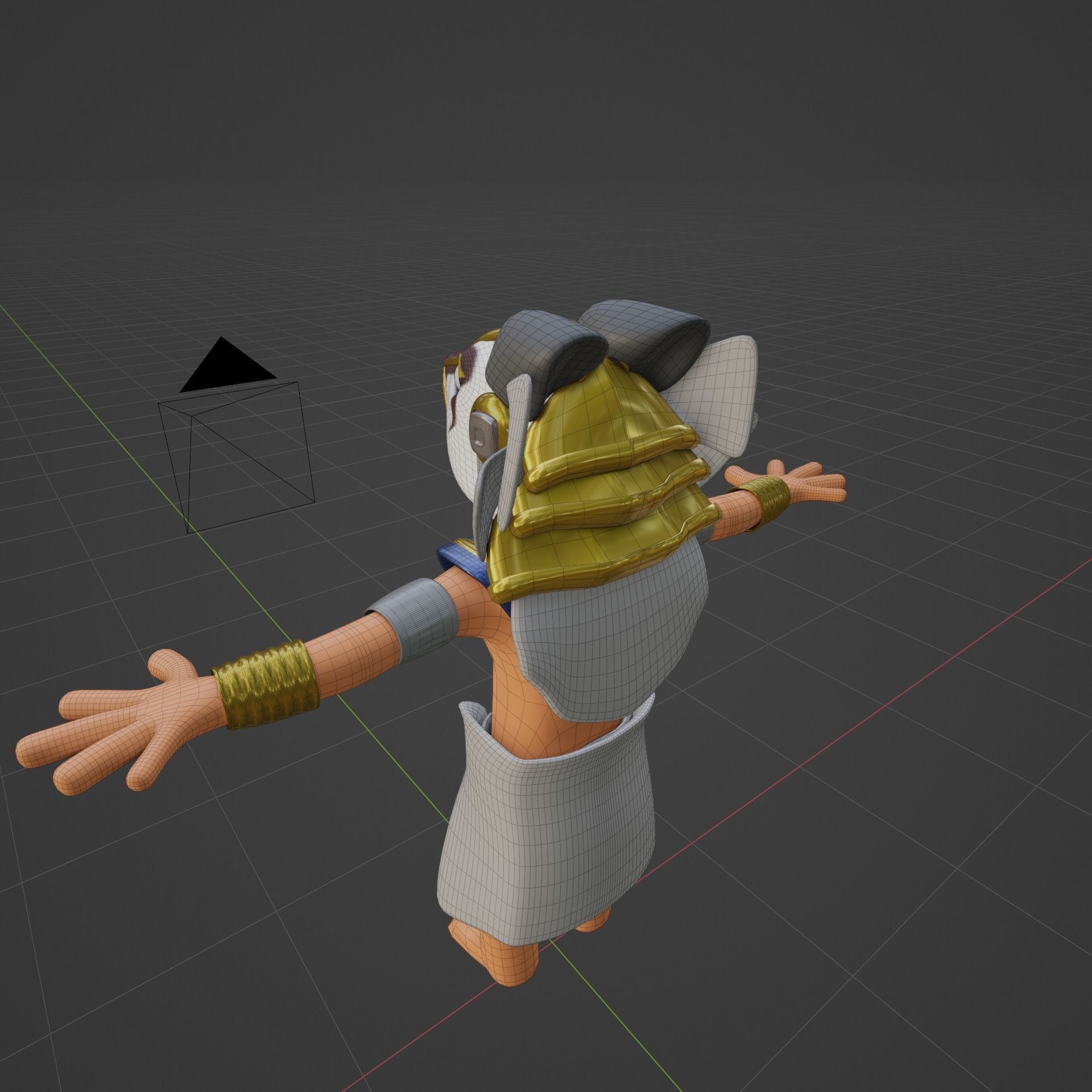 Horus God of Egypt Lowpoly 3D model_3