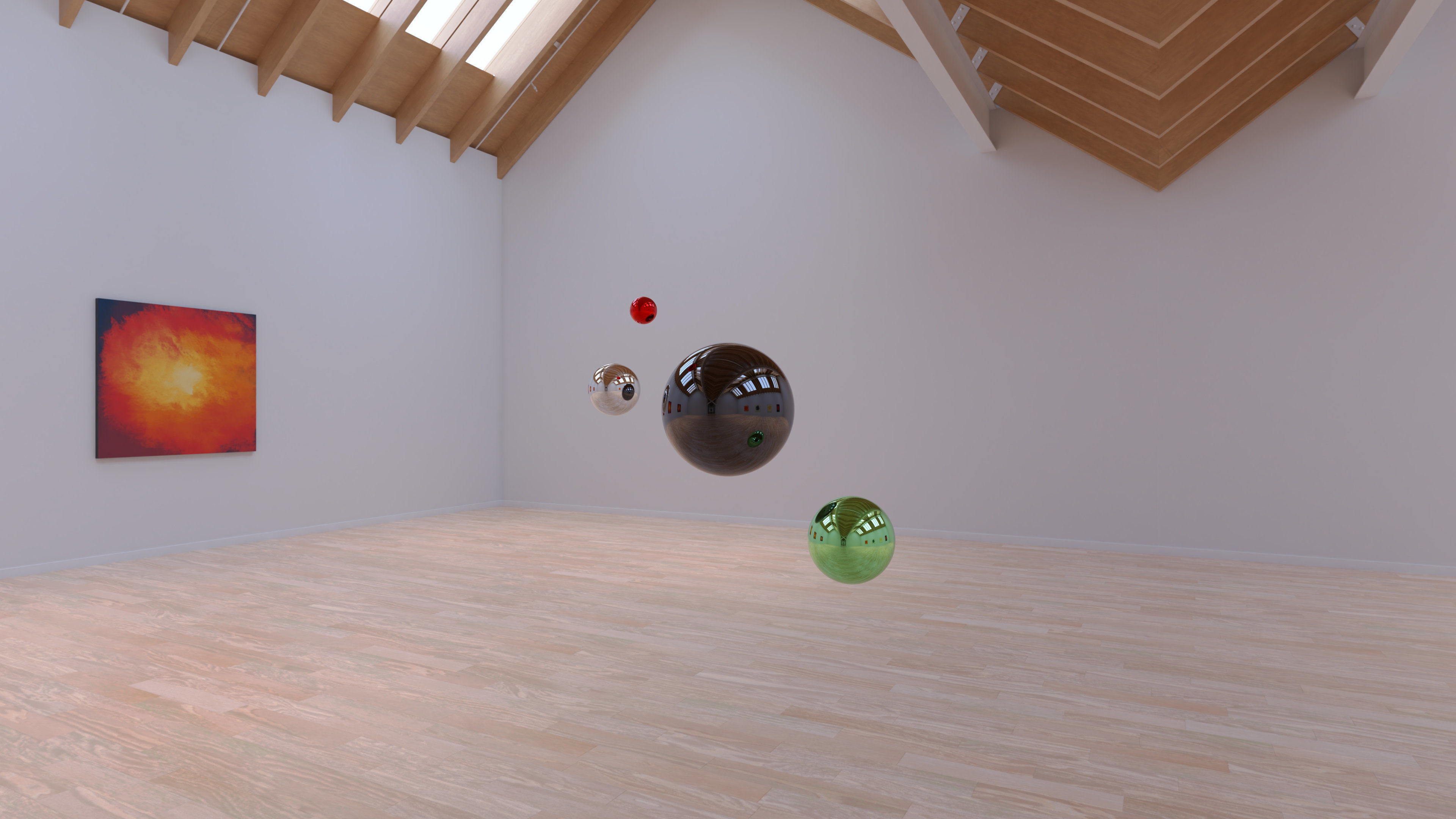 HDRI - Art Museum Gallery Interior 25 - 16384x8192 Texture_11