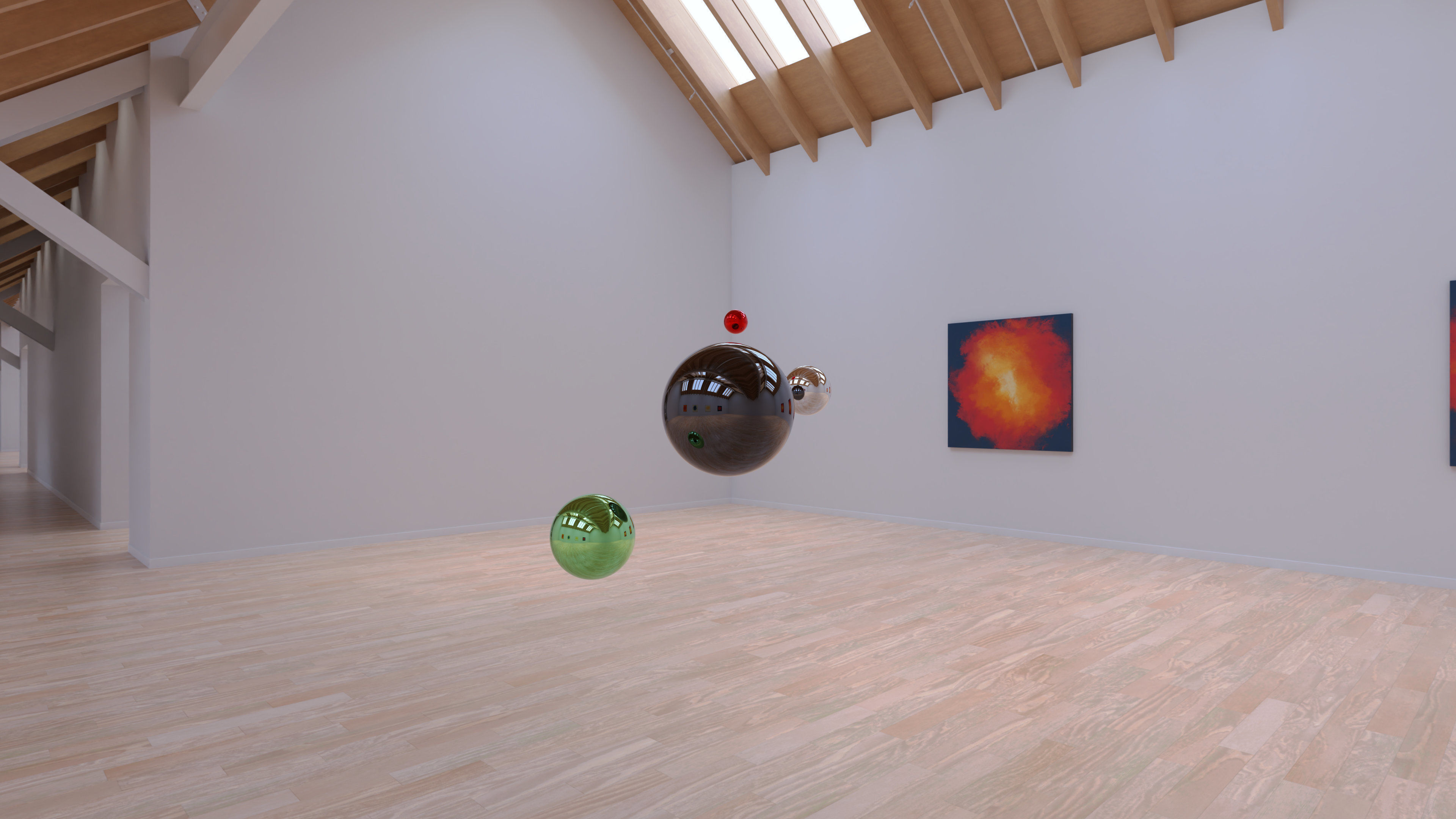 HDRI - Art Museum Gallery Interior 25 - 16384x8192 Texture_17