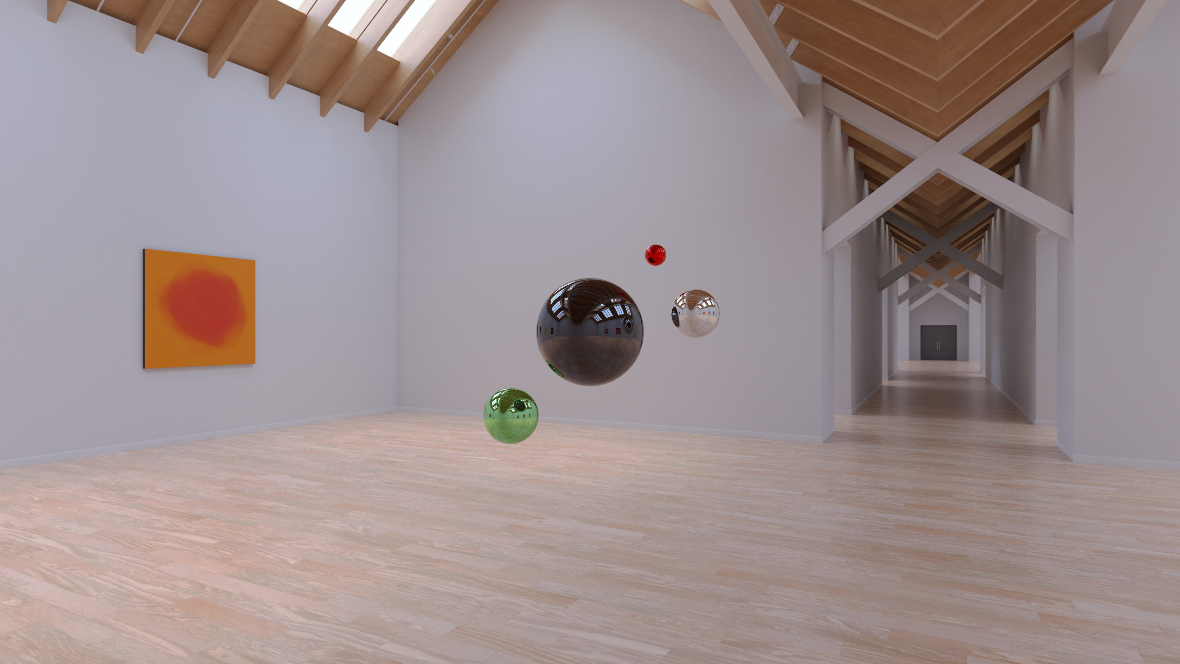 HDRI - Art Museum Gallery Interior 25 - 16384x8192 Texture_1