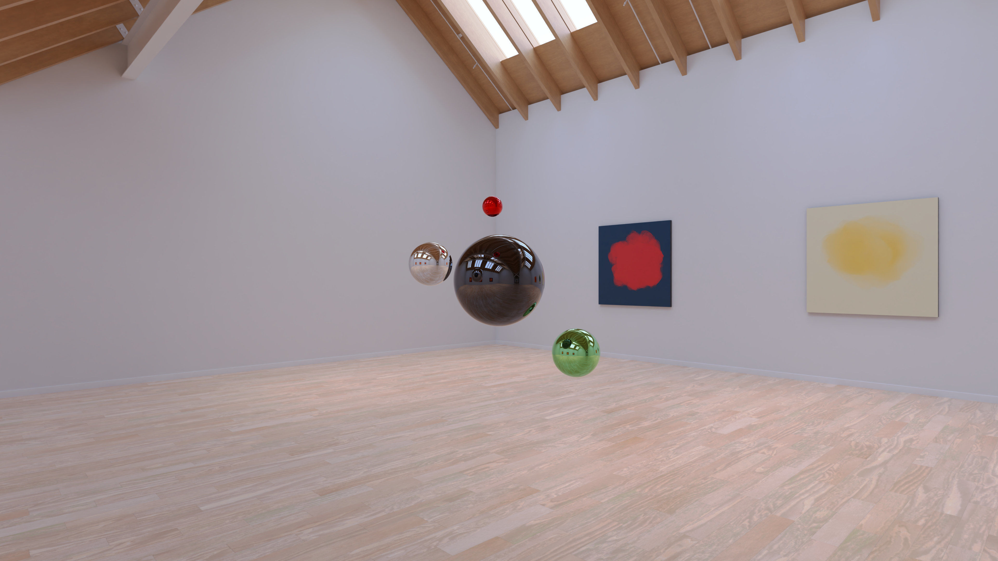 HDRI - Art Museum Gallery Interior 25 - 16384x8192 Texture_7