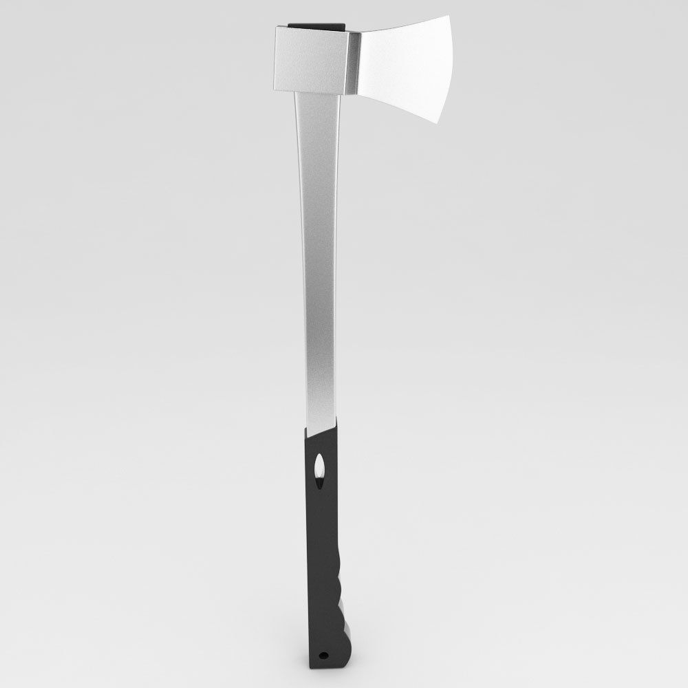 Wood chopping splitting axe 3d model 3D model_4