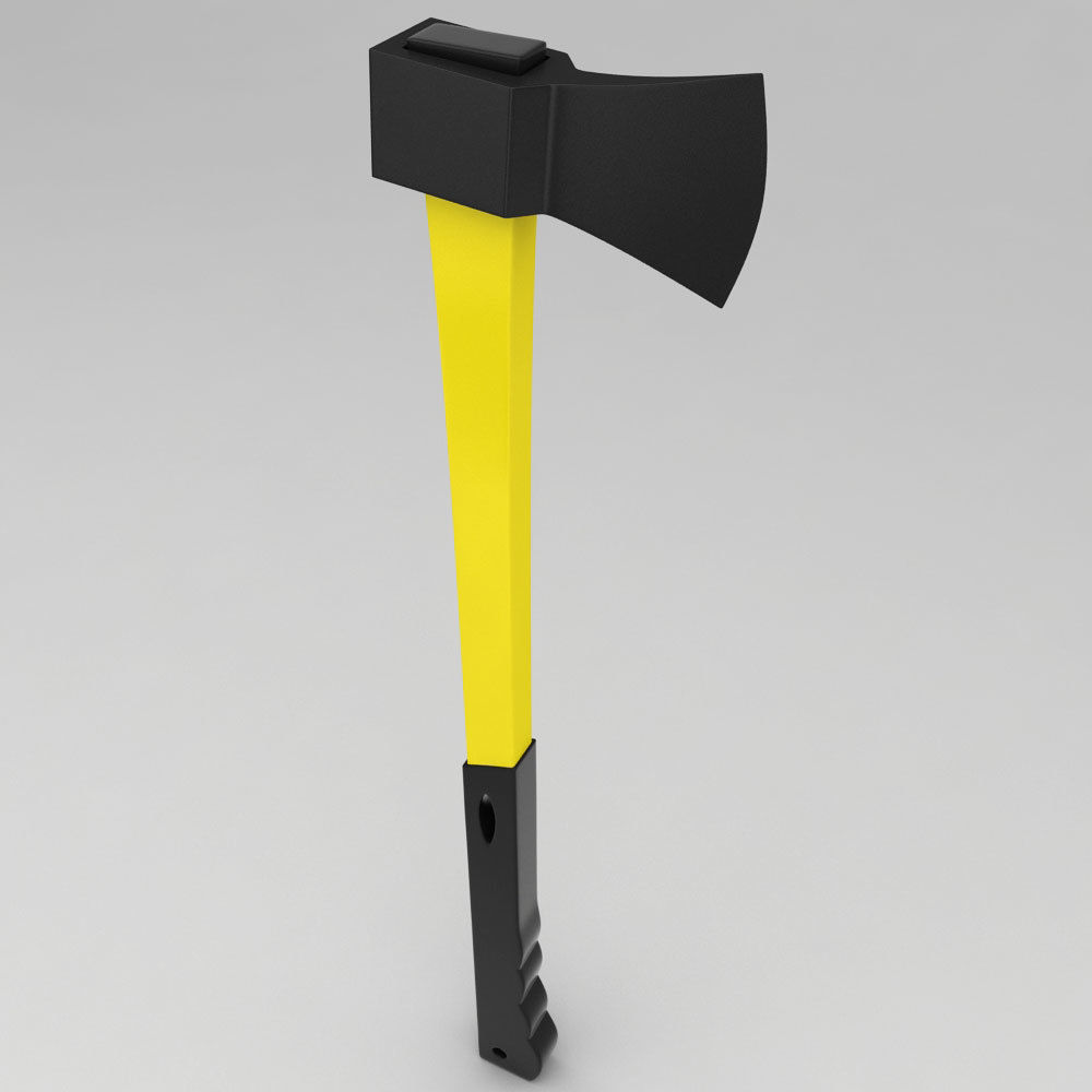 Wood chopping splitting axe 3d model 3D model_1