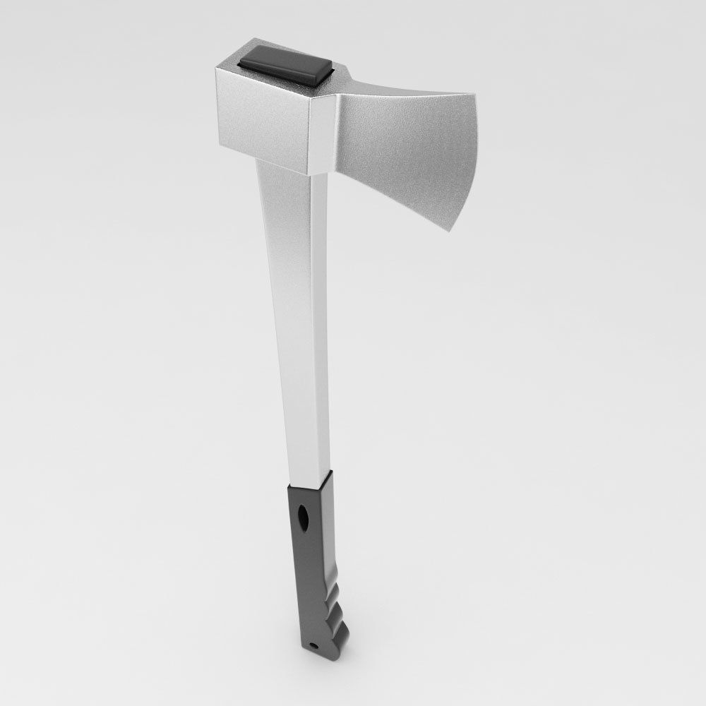 Wood chopping splitting axe 3d model 3D model_5
