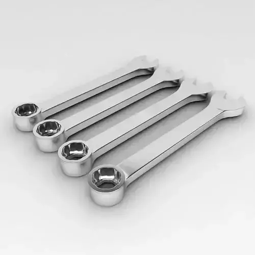 Wrench 3d model set of wrenches