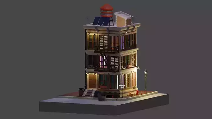 high-rise building with details