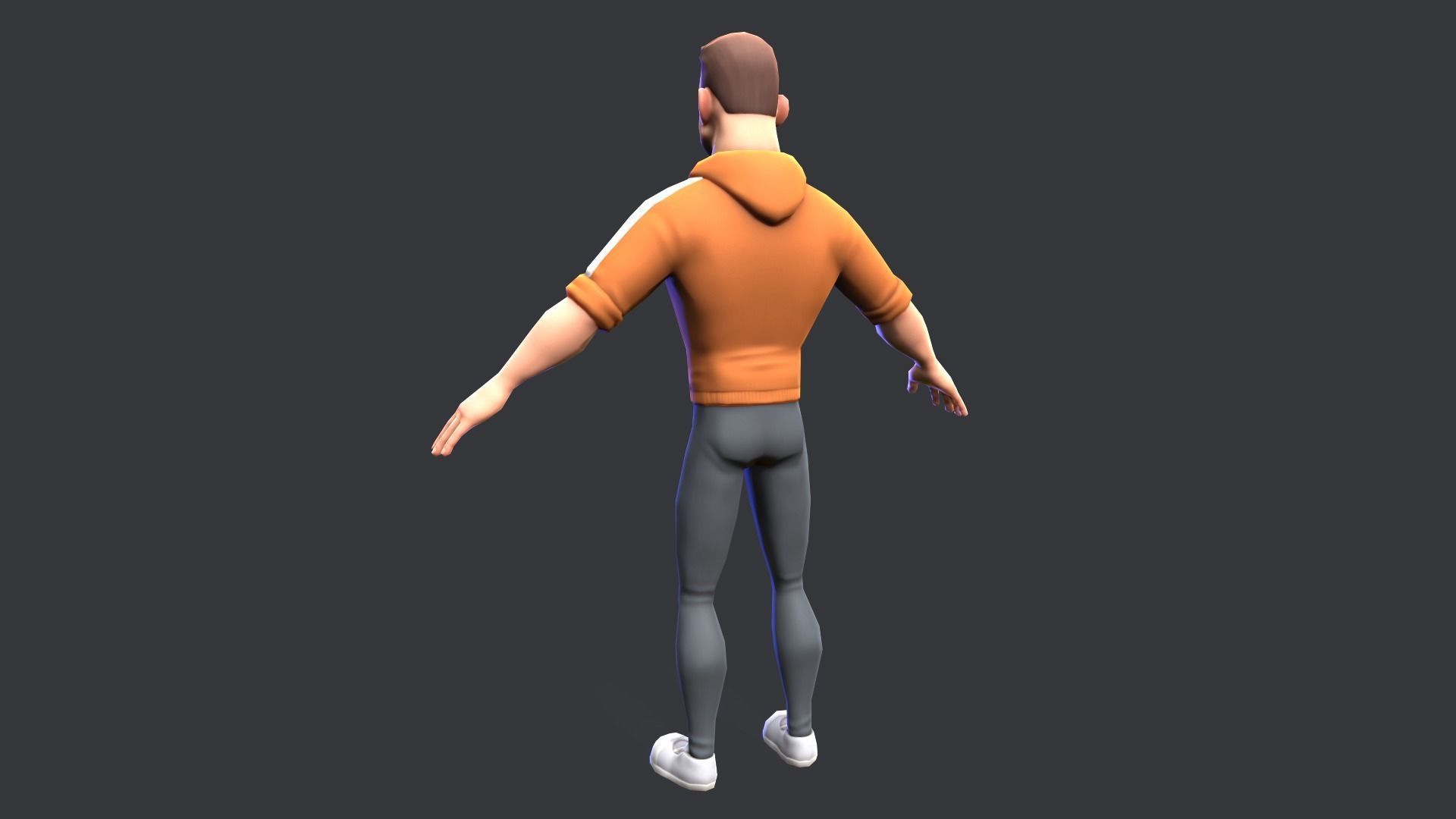 Stylized sport family Low-poly 3D model_6
