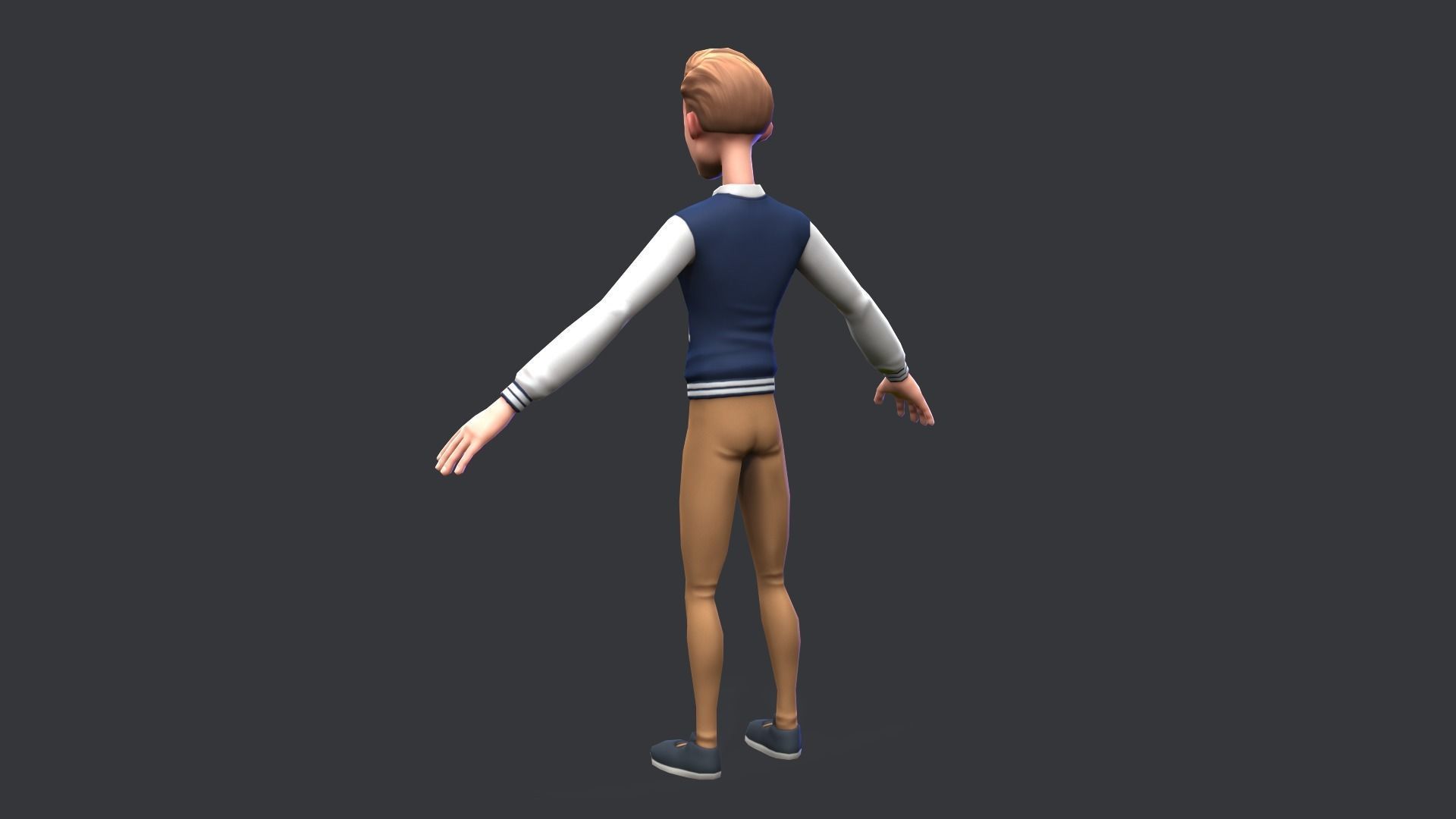 Stylized sport family Low-poly 3D model_9