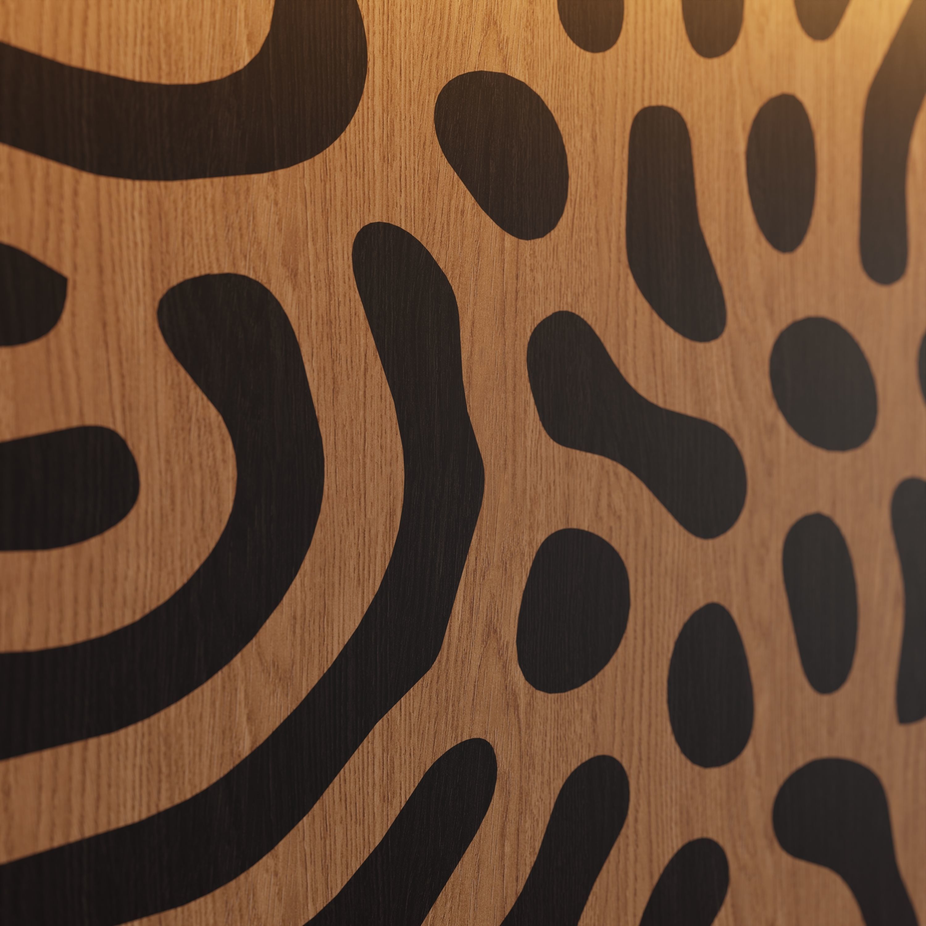 Decorative Wooden Wall Model 18 Low-poly 3D model_10