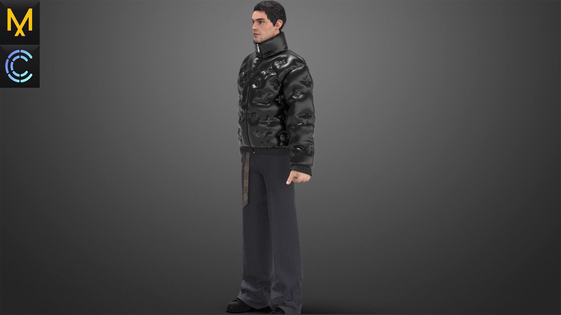 Lv Jacket Male OBJ mtl FBX ZPRJ 3D model_5