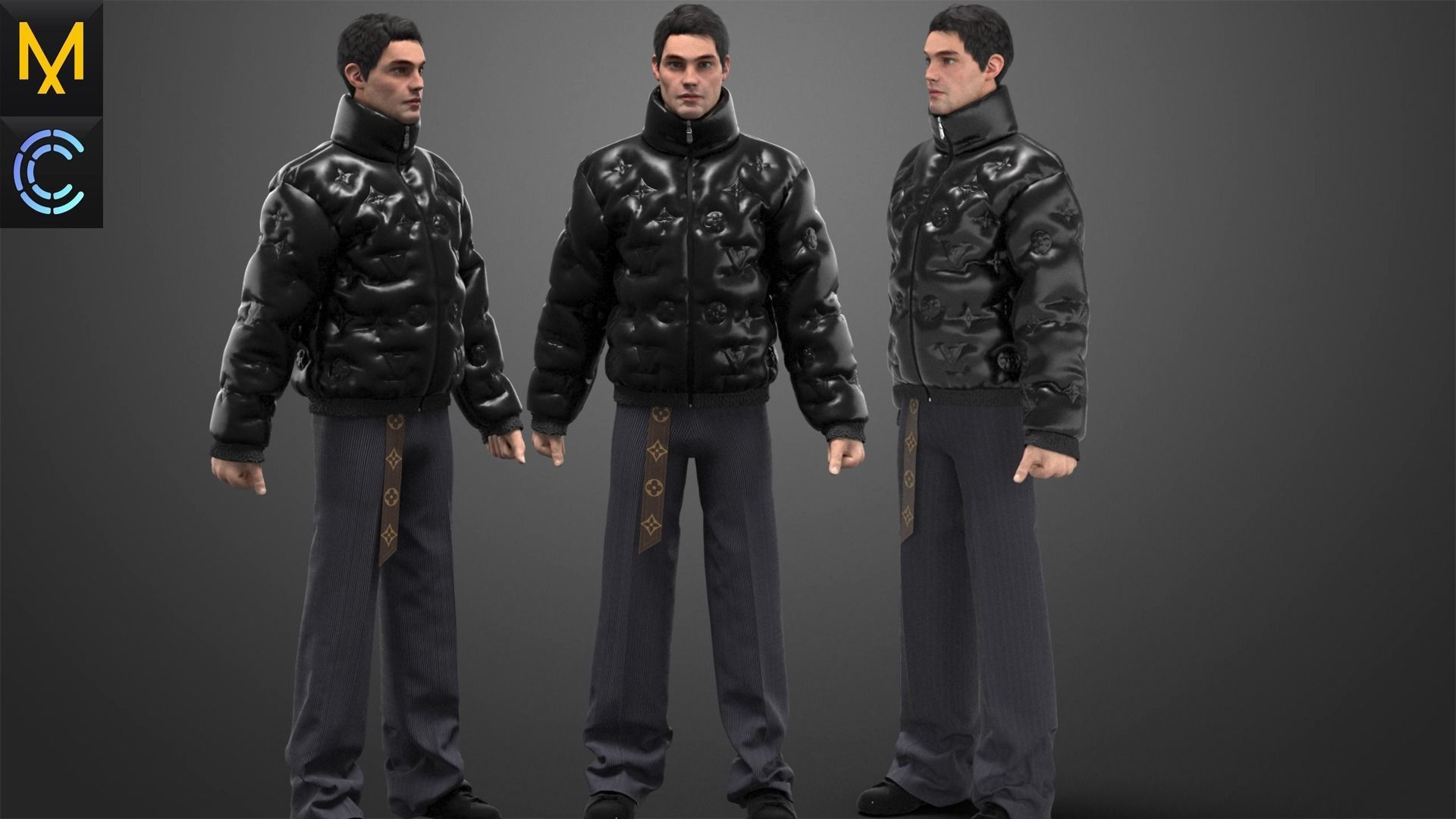 Lv Jacket Male OBJ mtl FBX ZPRJ 3D model_1