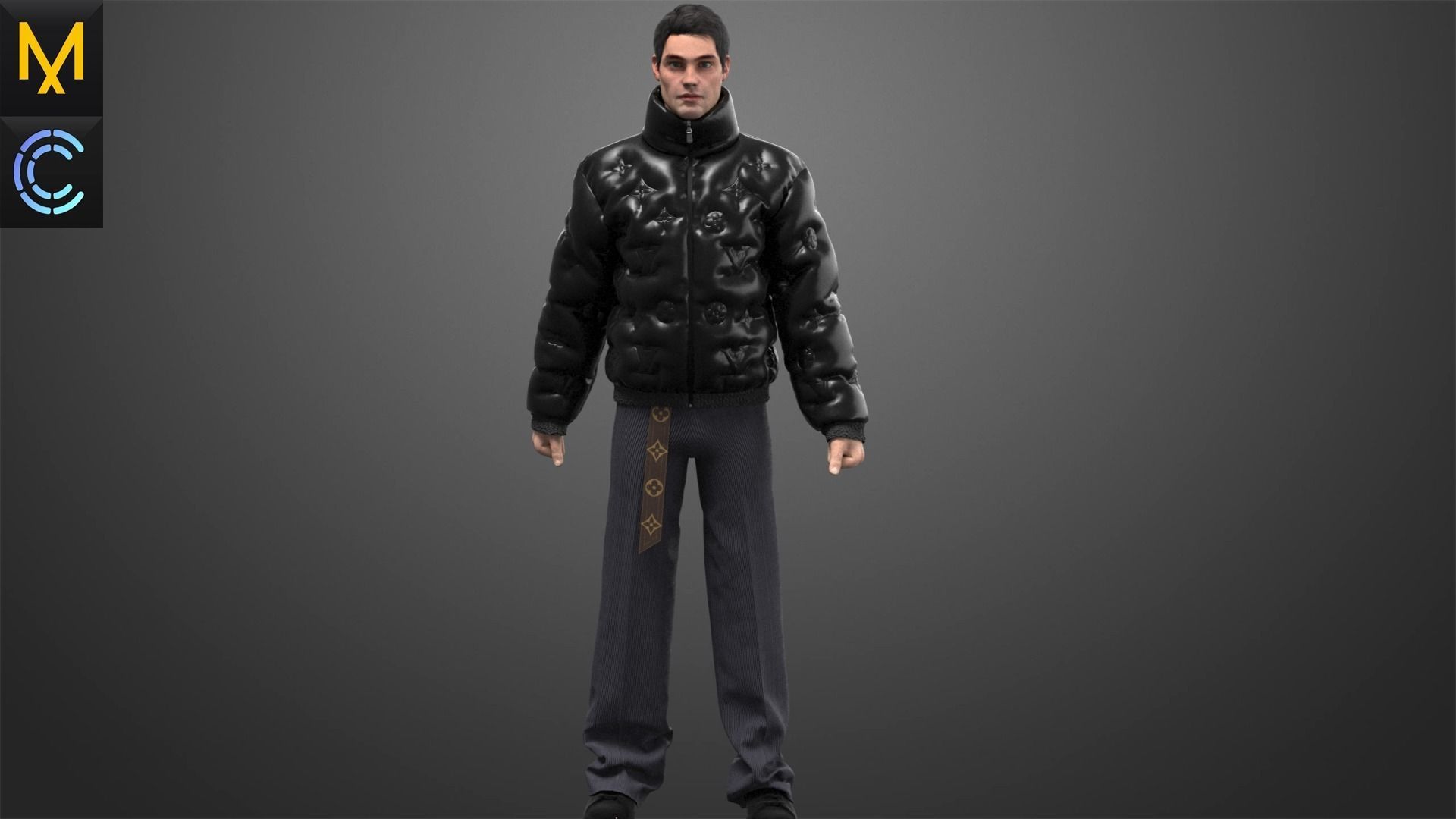 Lv Jacket Male OBJ mtl FBX ZPRJ 3D model_4