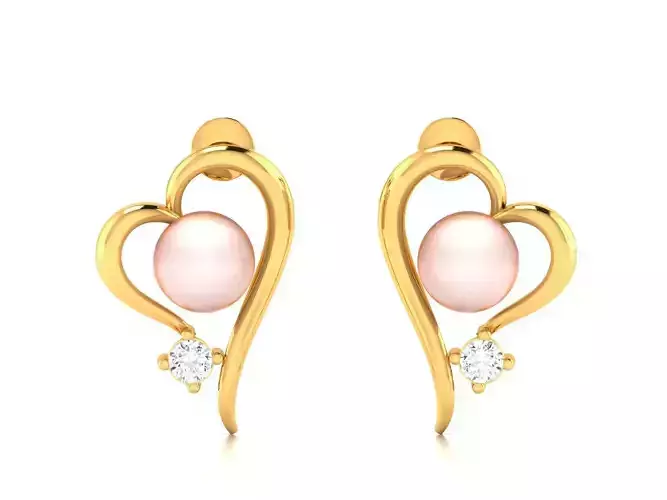 Heart Opal Stone Earring