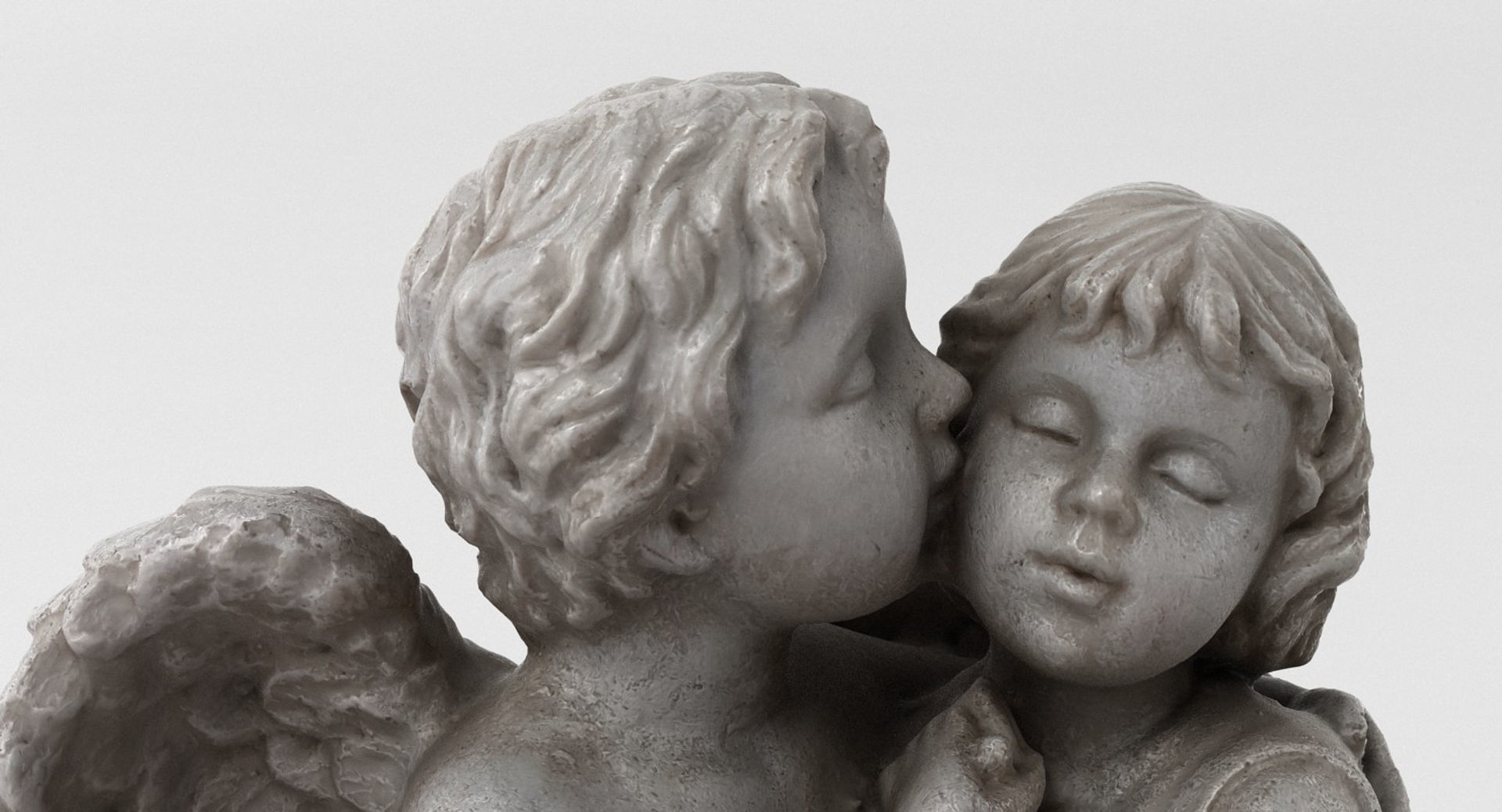 Angel 2 pair of angels kissing each 3D model_4