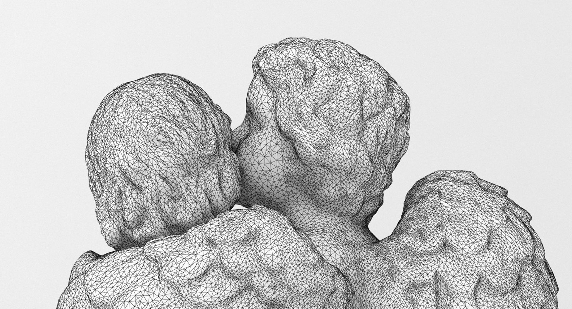 Angel 2 pair of angels kissing each 3D model_6