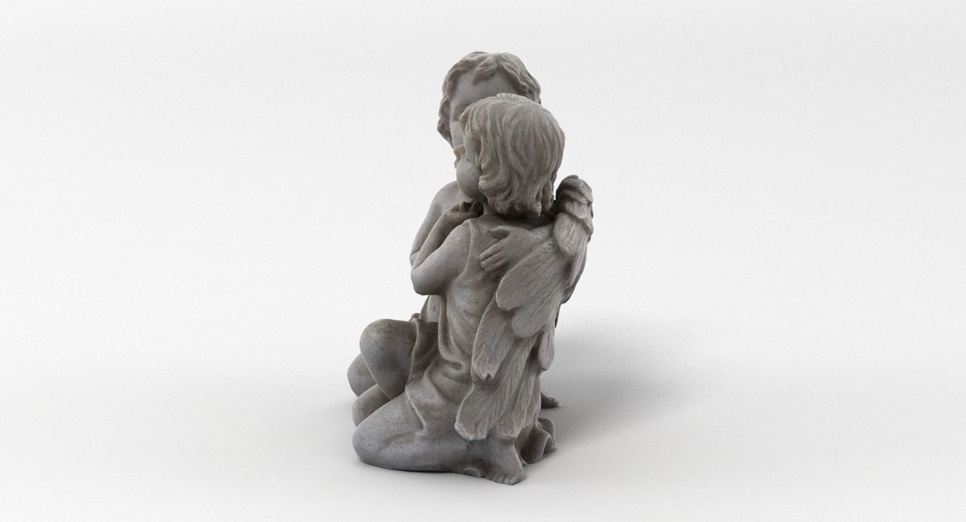 Angel 2 pair of angels kissing each 3D model_9