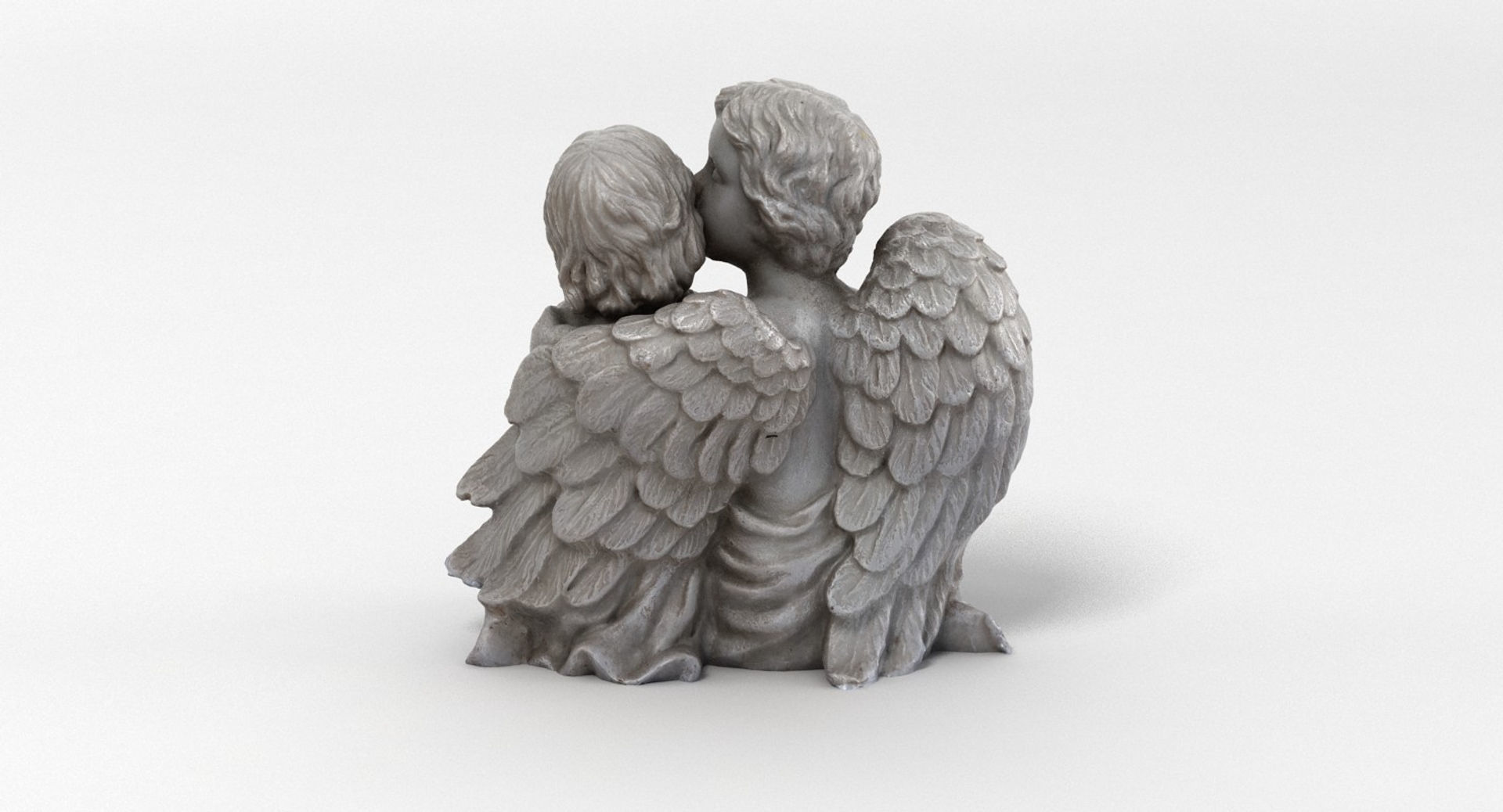 Angel 2 pair of angels kissing each 3D model_14