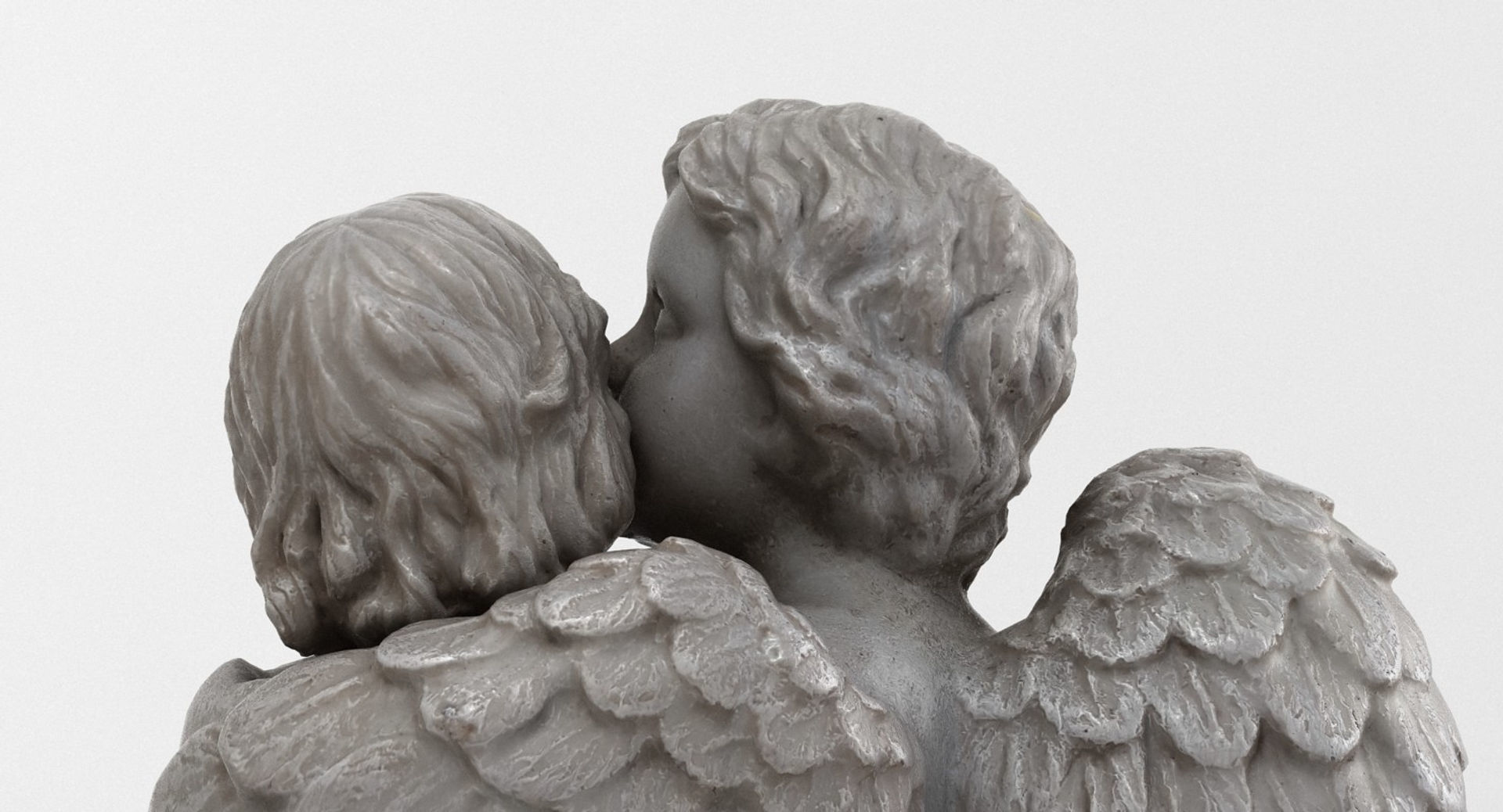 Angel 2 pair of angels kissing each 3D model_5