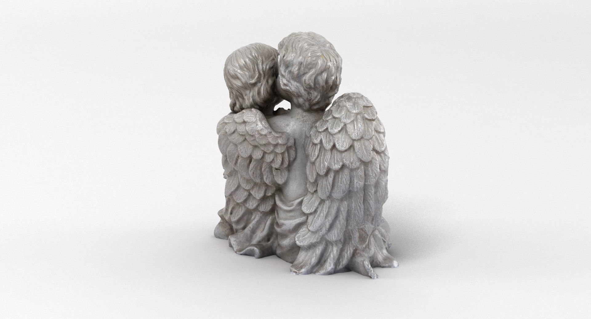 Angel 2 pair of angels kissing each 3D model_13