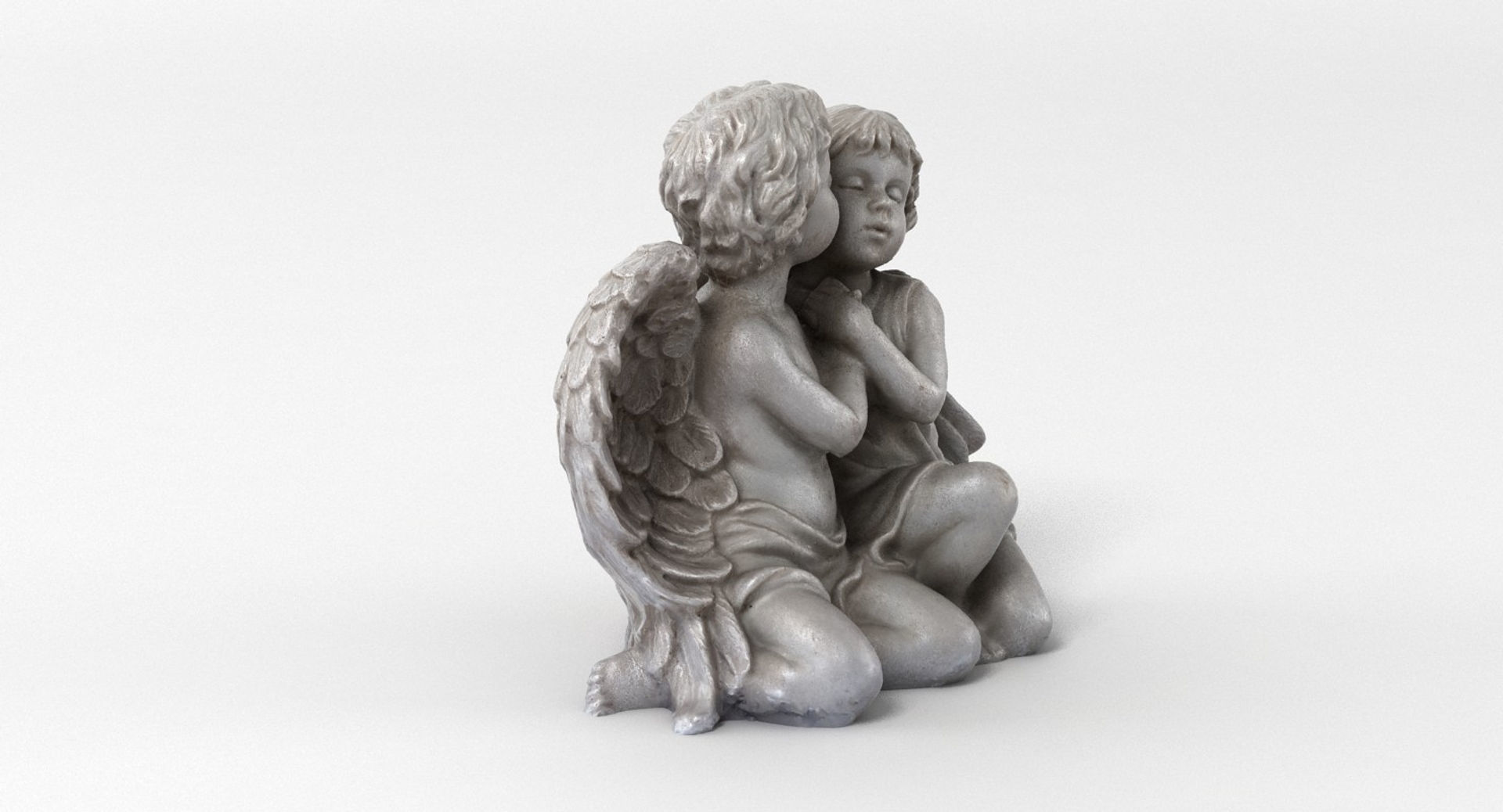 Angel 2 pair of angels kissing each 3D model_11