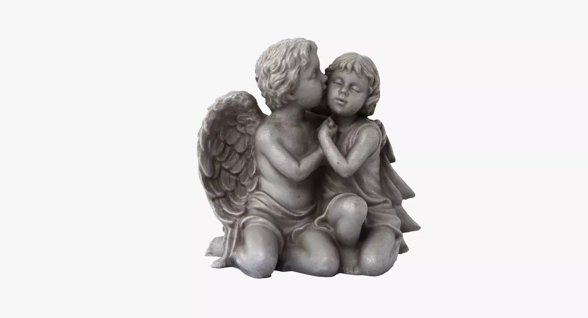 Angel 2 pair of angels kissing each 3D model_0