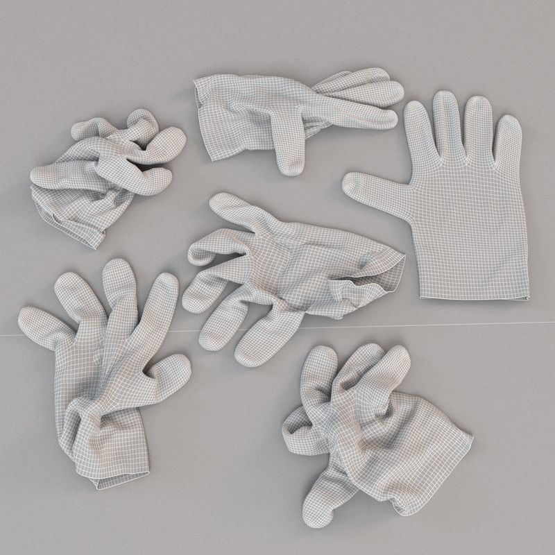 Medical Gloves 3D model_9