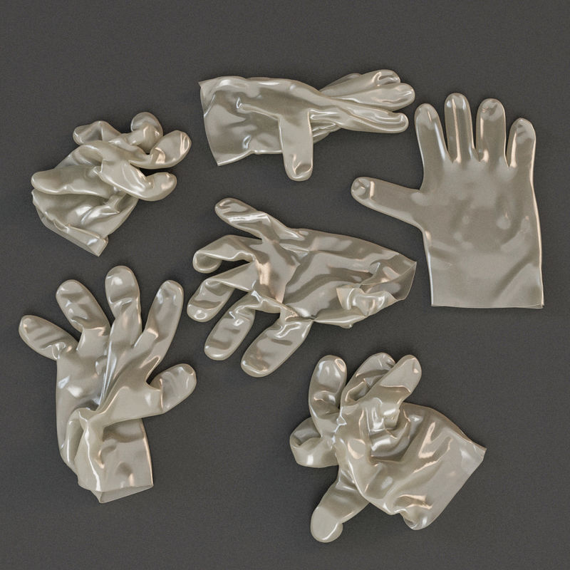 Medical Gloves 3D model_2