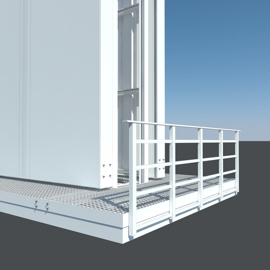 Billboard 1 empty on pole 3D model_4