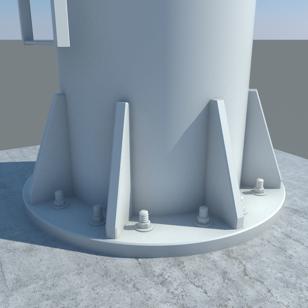 Billboard 1 empty on pole 3D model_16