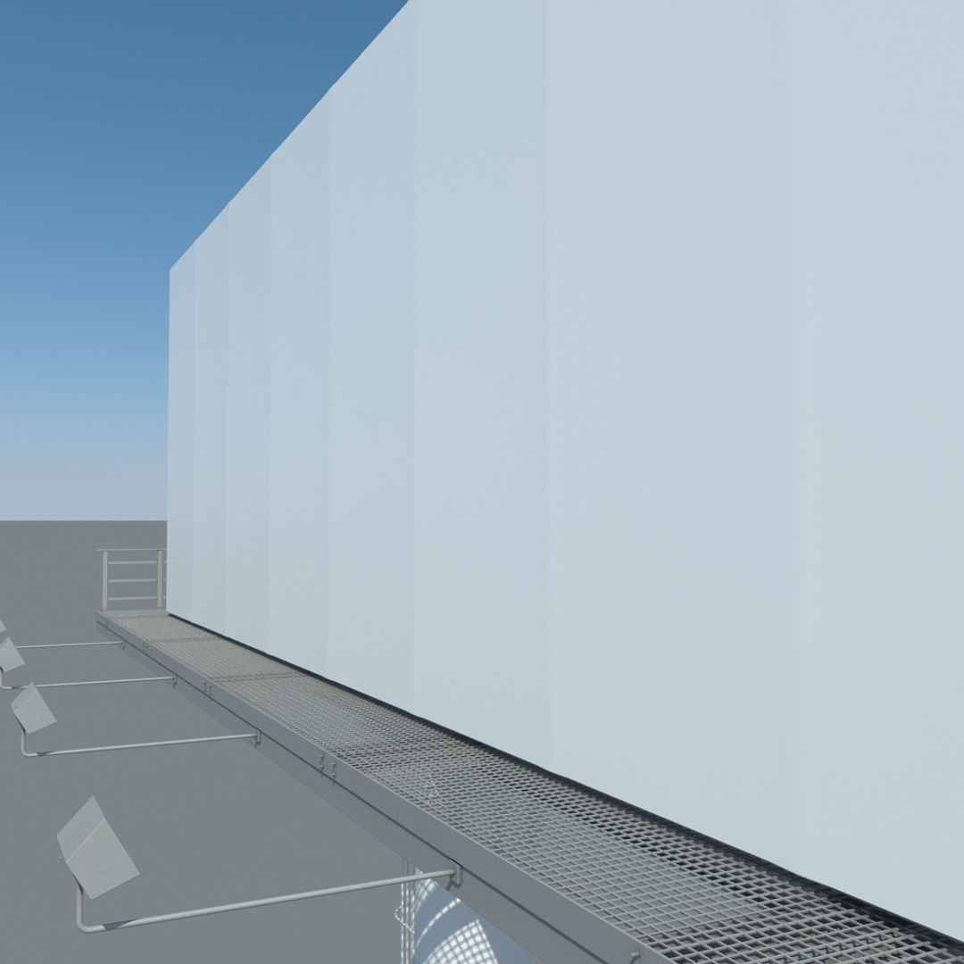 Billboard 1 empty on pole 3D model_5