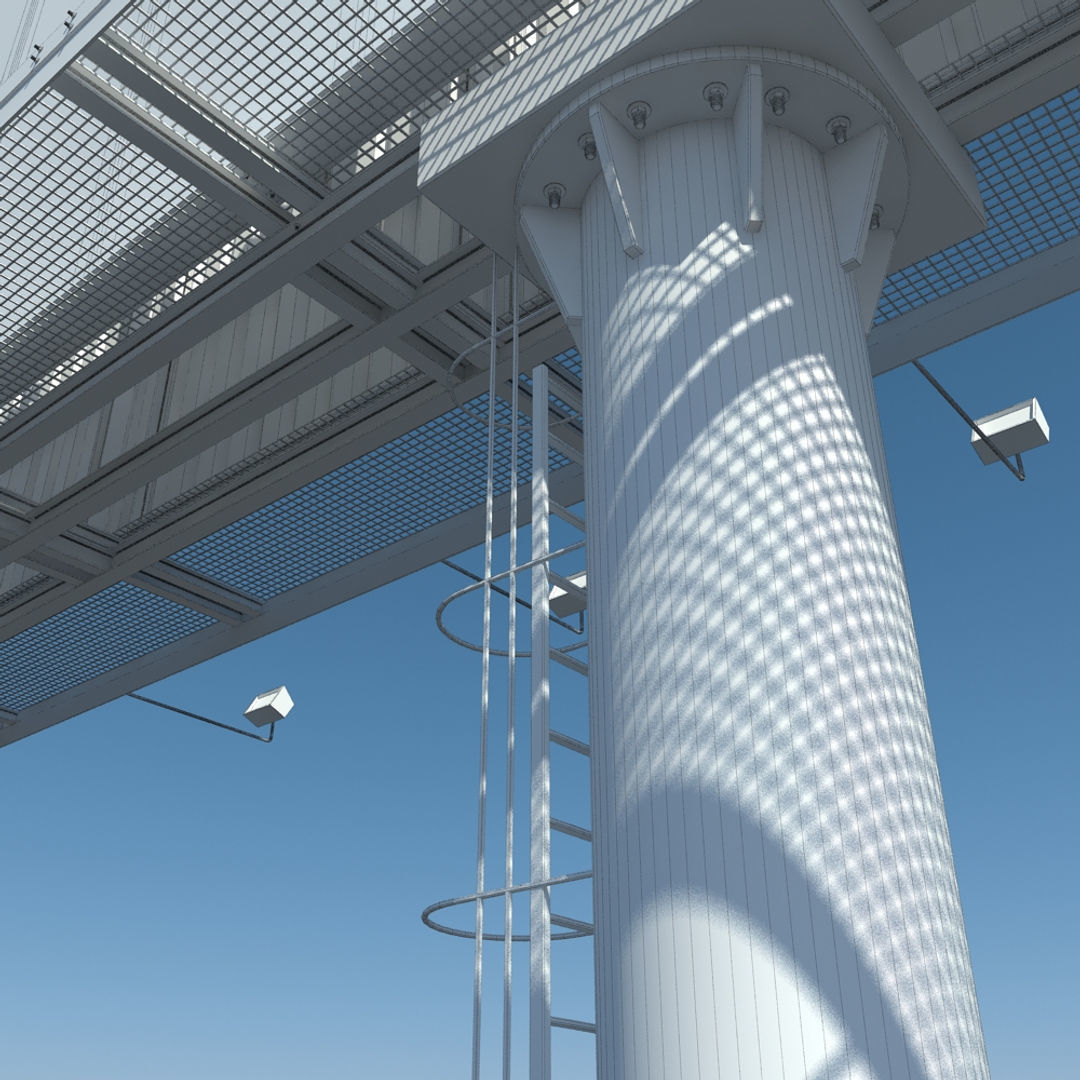 Billboard 1 empty on pole 3D model_1