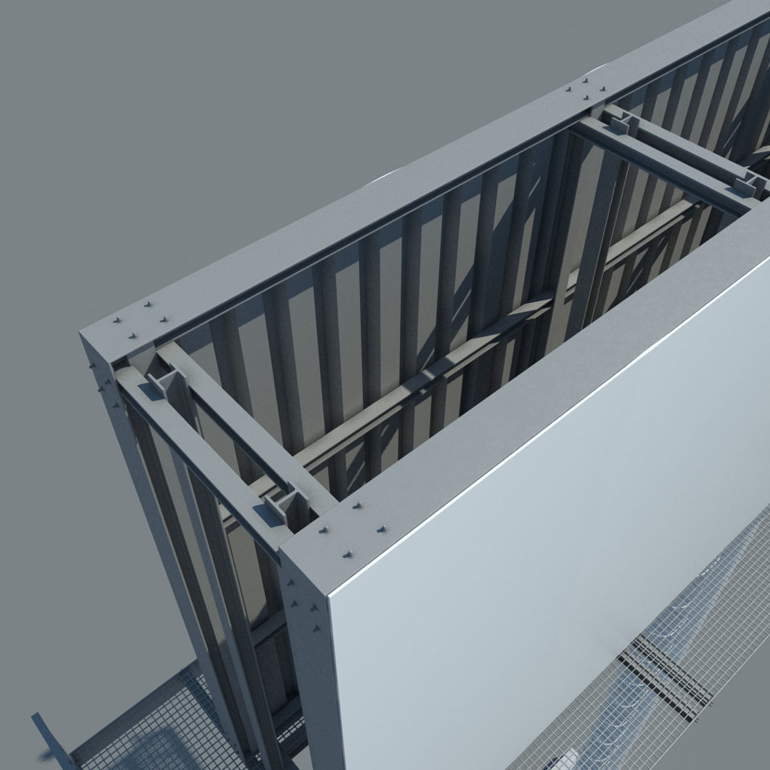 Billboard 1 empty on pole 3D model_8