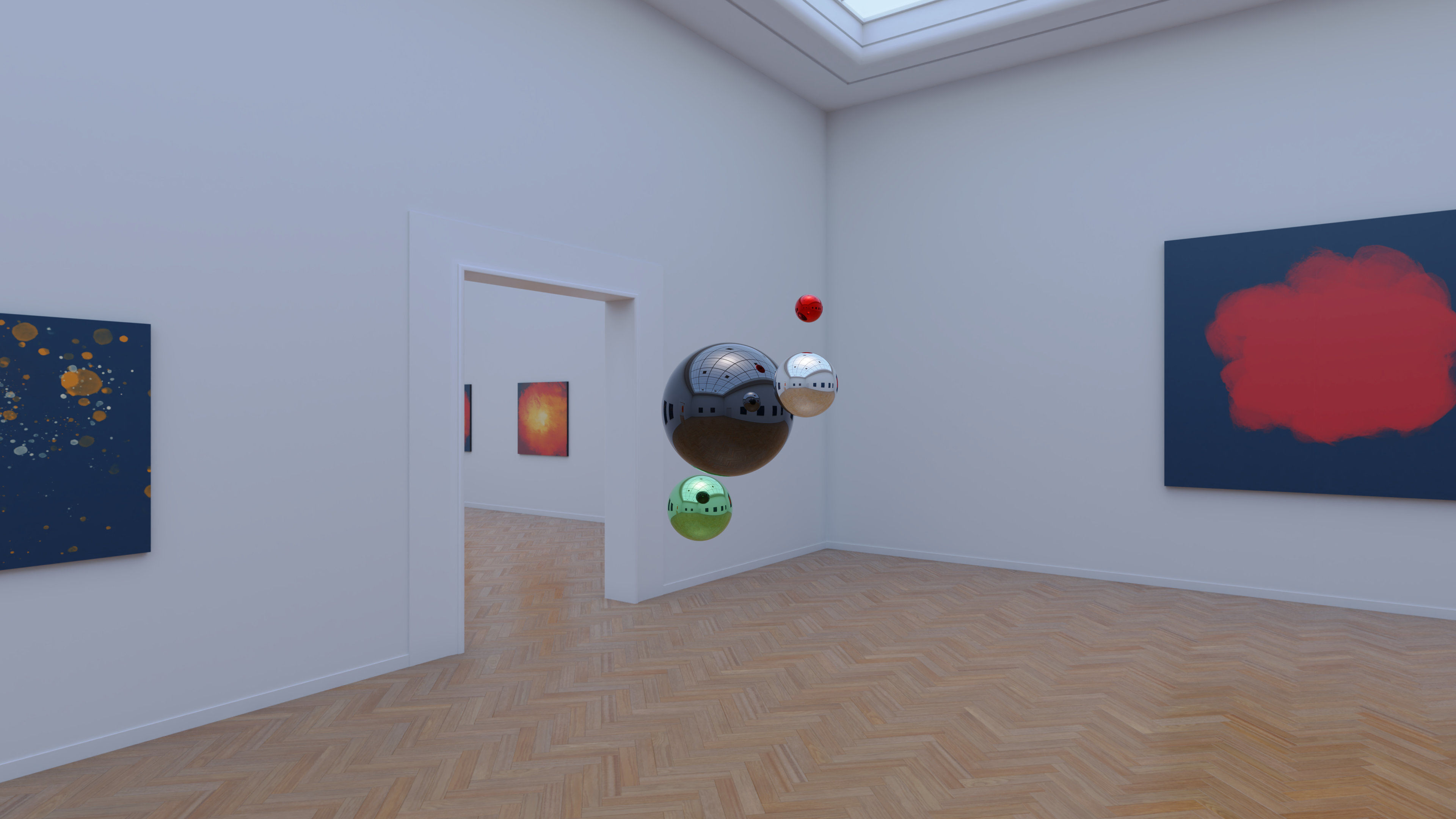 HDRI - Art Museum Gallery Interior 26 - 16384x8192 Texture_3