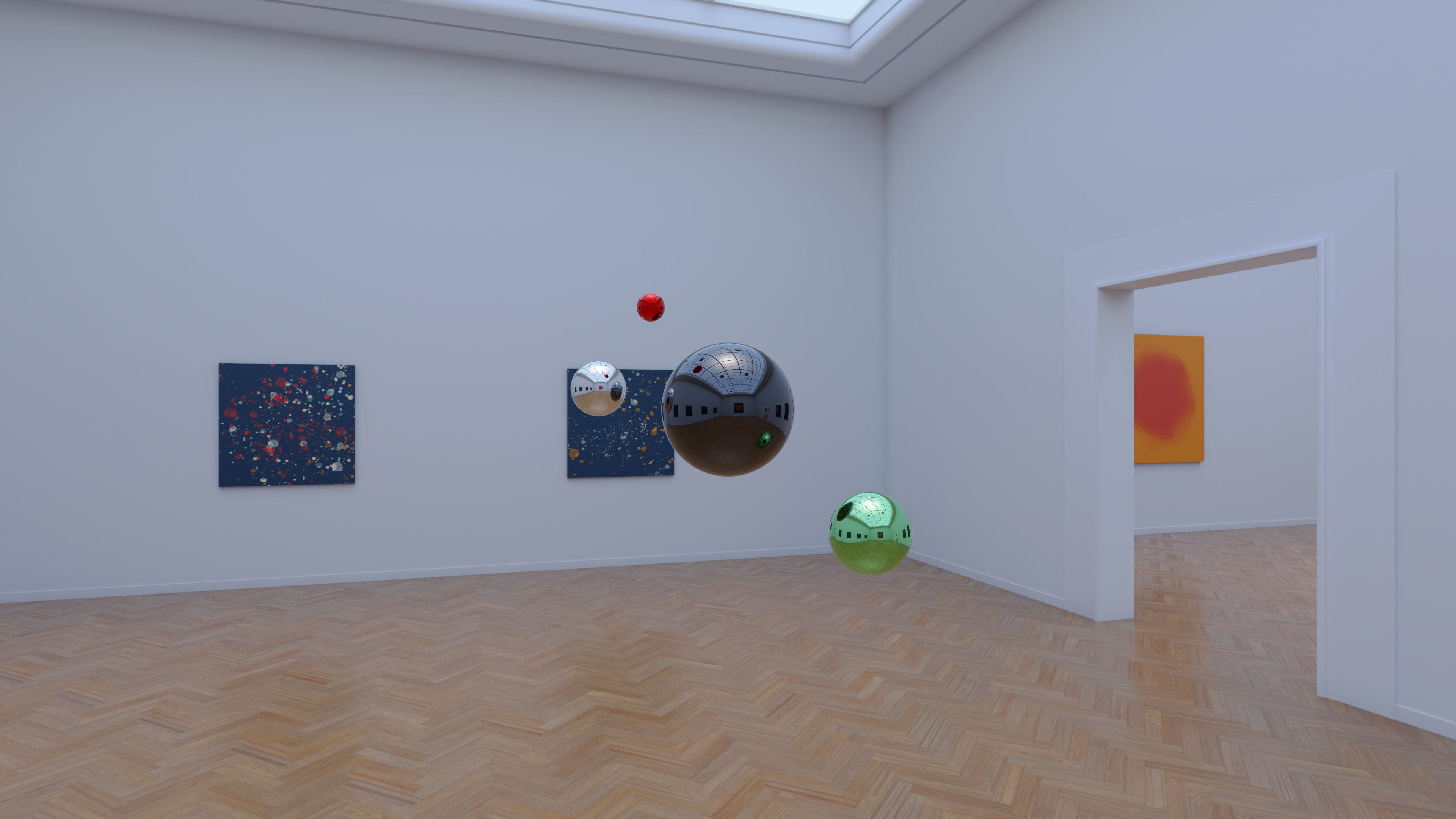 HDRI - Art Museum Gallery Interior 26 - 16384x8192 Texture_10