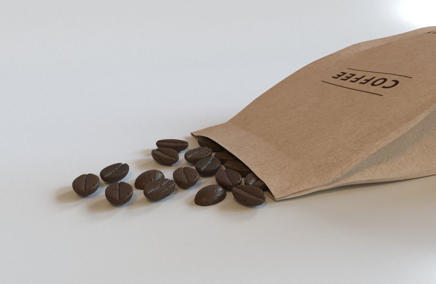 Coffee bag 3D model_1