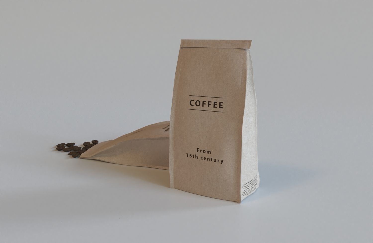 Coffee bag 3D model_2