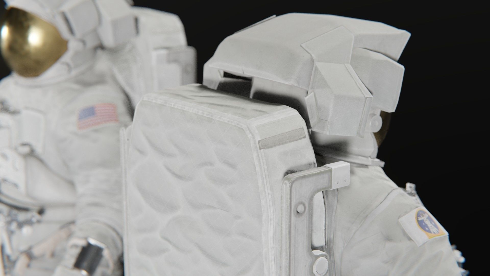 Astronaut EMU MMU Spacesuit 3D model_19