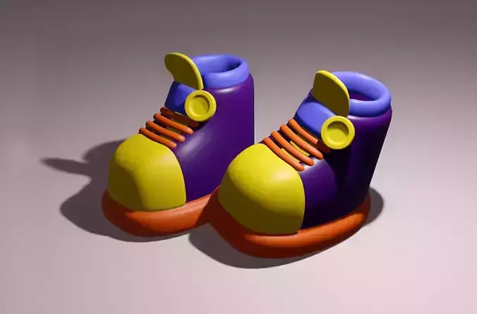 Sneakers pair of toy shoes