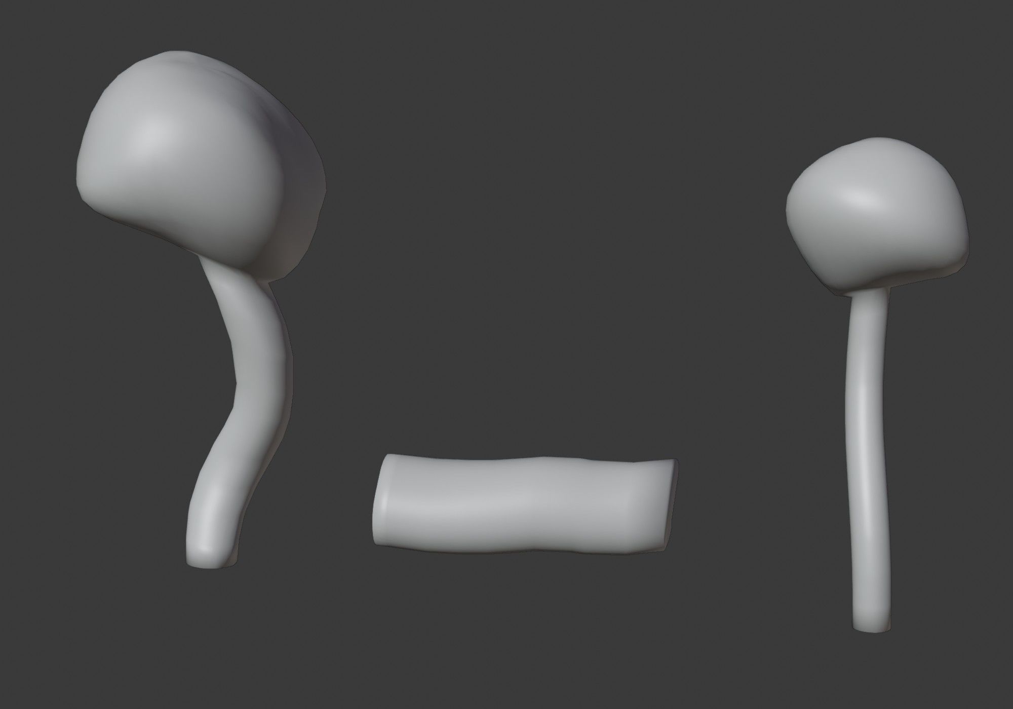 pink trees collection Low-poly 3D model_11