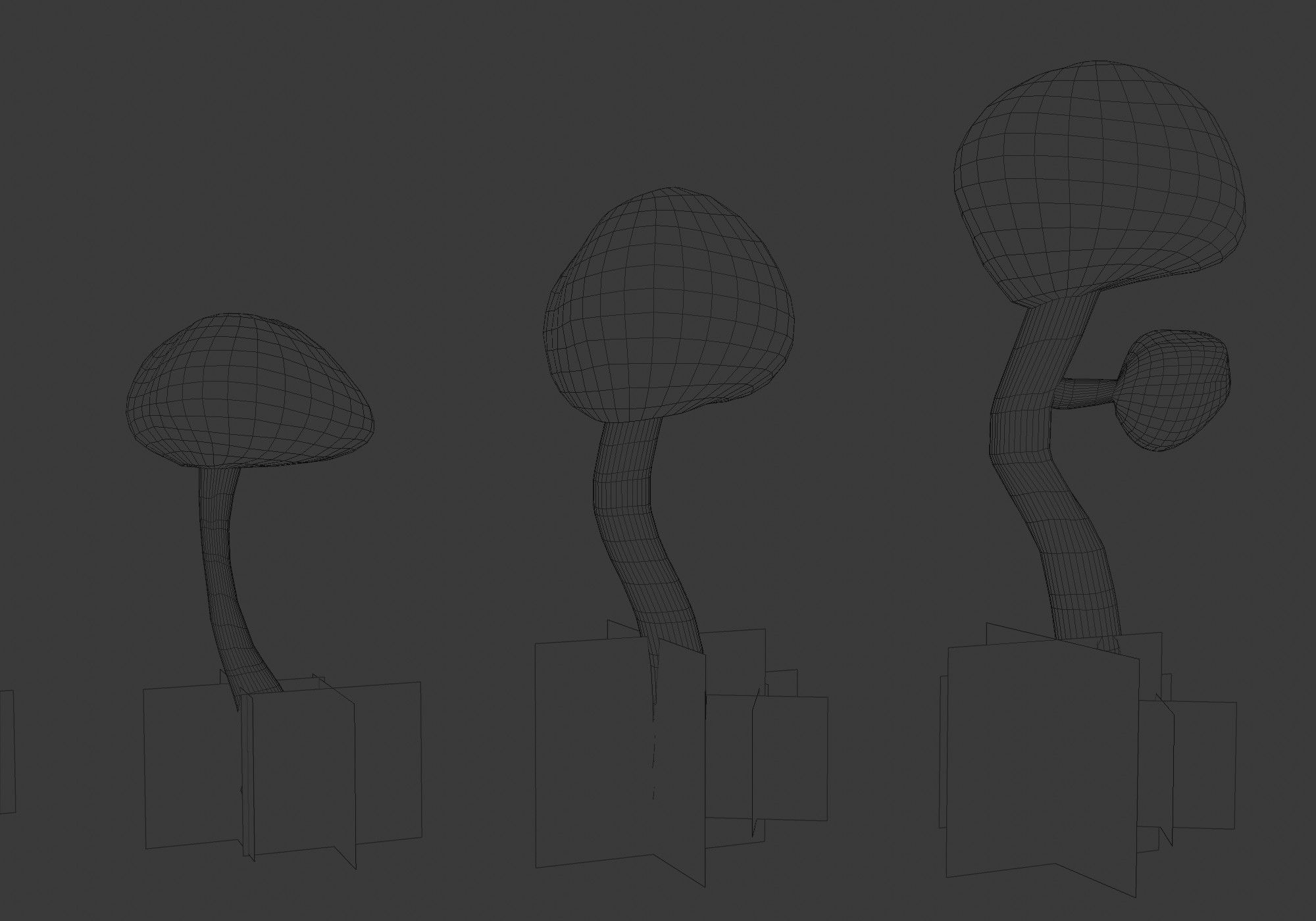 low poly trees collection set of and grass Low-poly 3D model_18