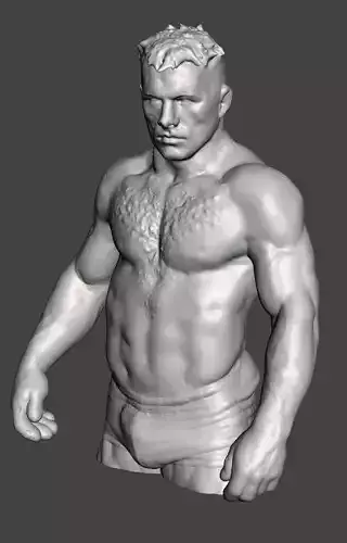 the fighter wwe wrestler 3D print model