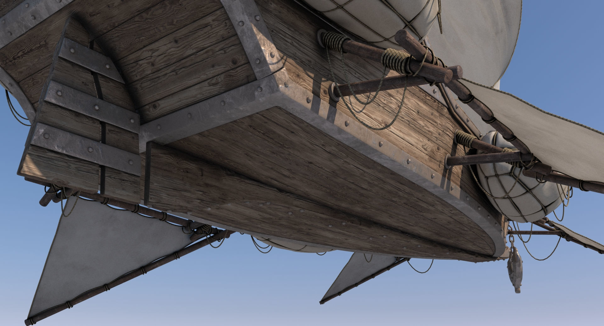 Fantasy Flying Ship 2 3D model_4