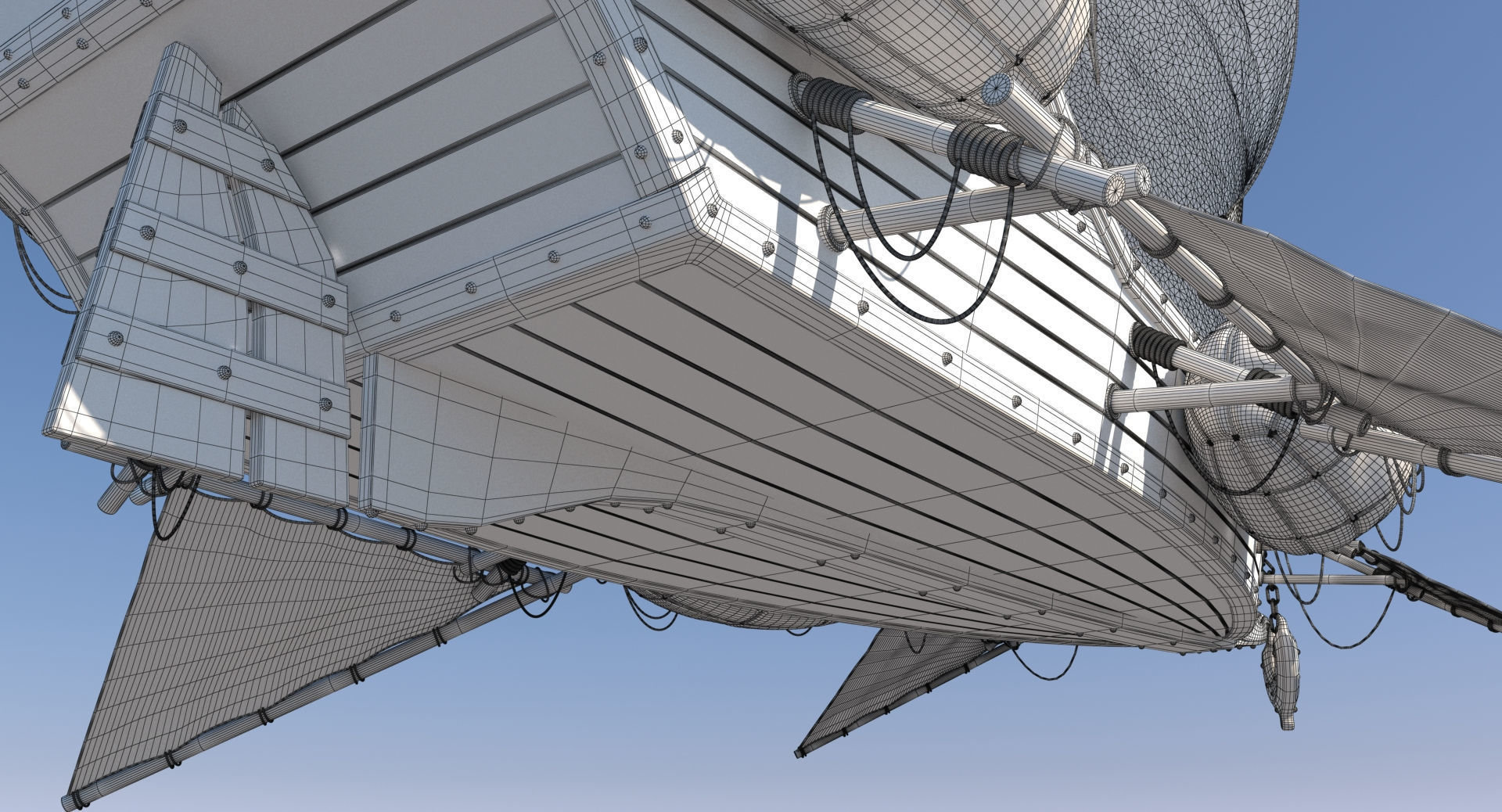 Fantasy Flying Ship 2 3D model_15