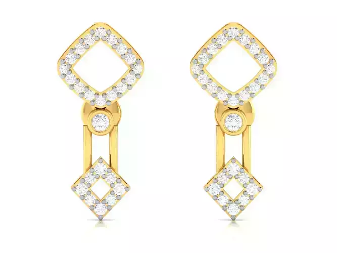 Women Earrings 3dm stl render detail 