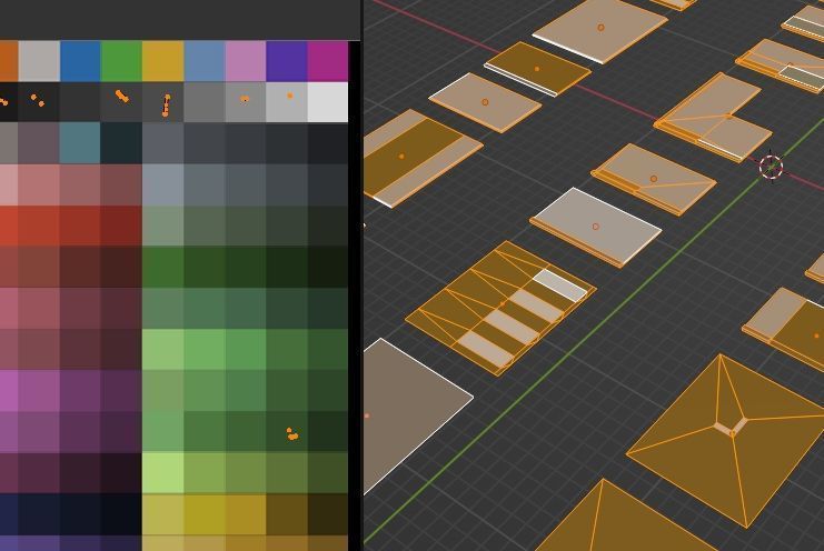 City Roads Tiles Asset Pack Low-poly 3D model_7