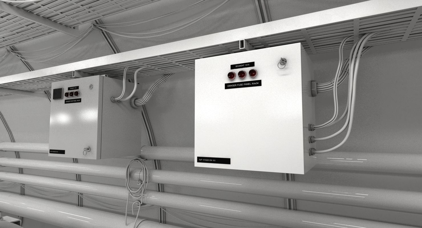 Sci-Fi Corridor 3D model_11