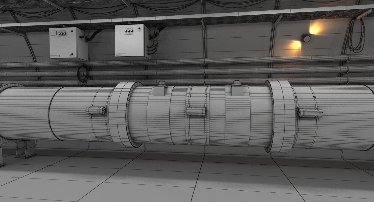 Sci-Fi Corridor 3D model_10