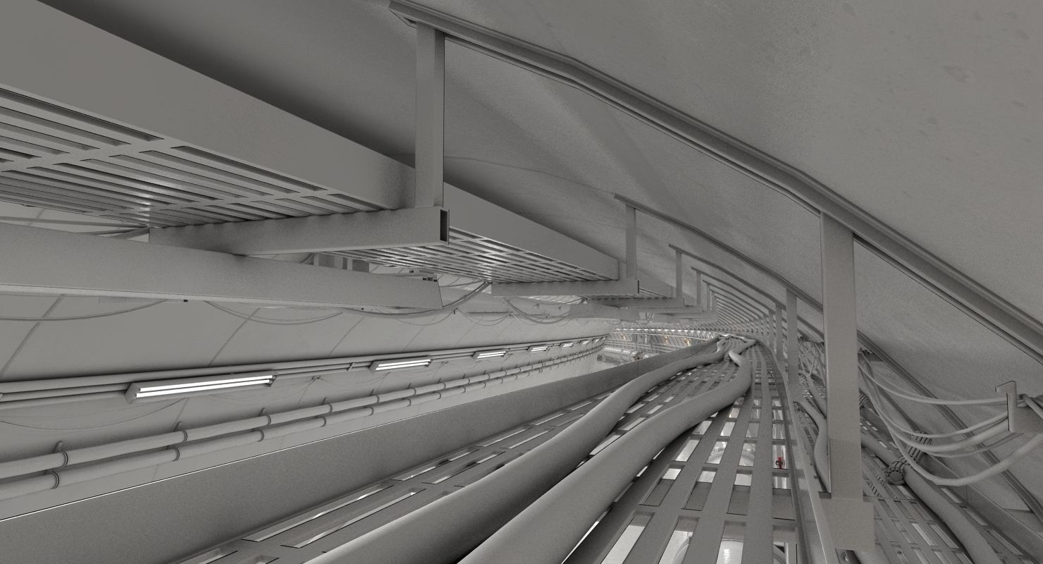 Sci-Fi Corridor 3D model_6