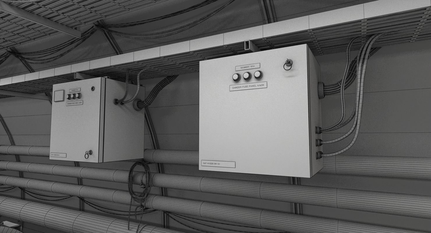 Sci-Fi Corridor 3D model_12