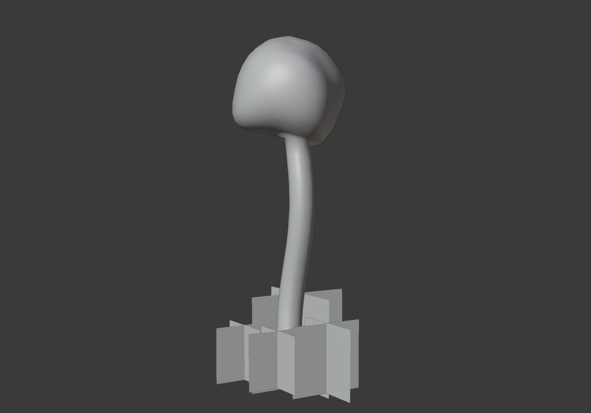 cartoon tree with grass and stone Low-poly 3D model_13